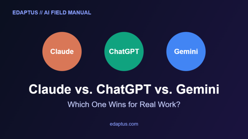 Claude vs. ChatGPT vs. Gemini: Which One Wins for Real Work?