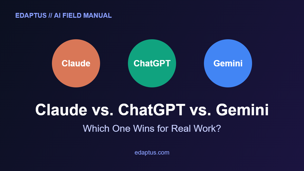 Claude vs. ChatGPT vs. Gemini: which one wins for real work